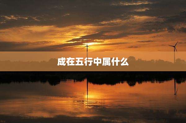 成在五行中属什么