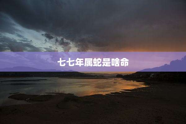 七七年属蛇是啥命