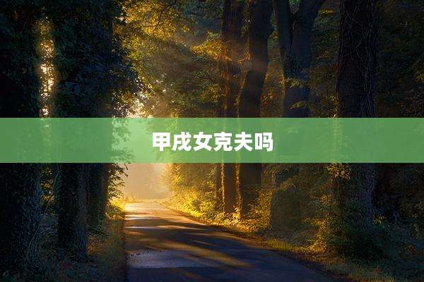 甲戌女克夫吗