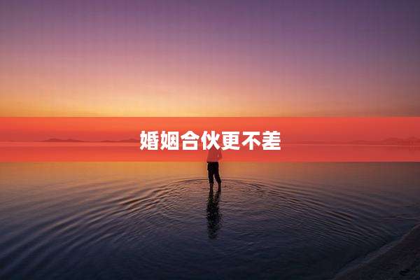 婚姻合伙更不差