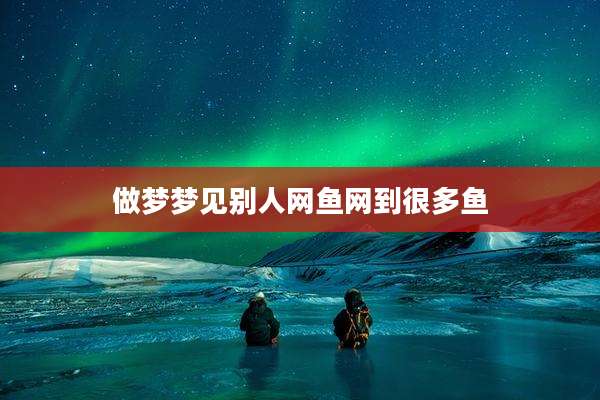 做梦梦见别人网鱼网到很多鱼