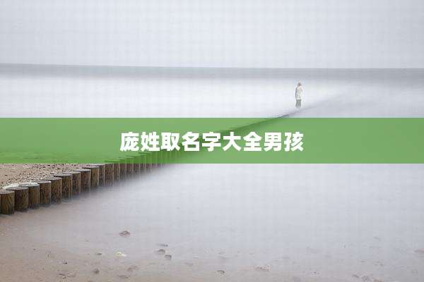 庞姓取名字大全男孩
