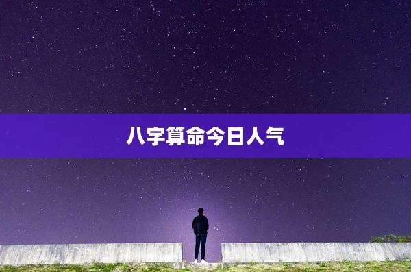 八字算命今日人气