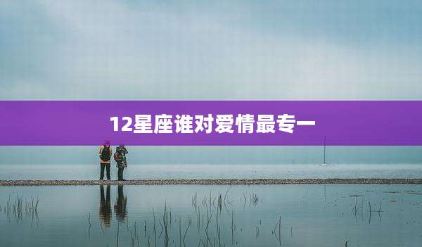 12星座谁对爱情最专一