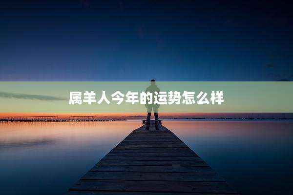 属羊人今年的运势怎么样