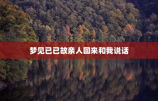梦见已已故亲人回来和我说话