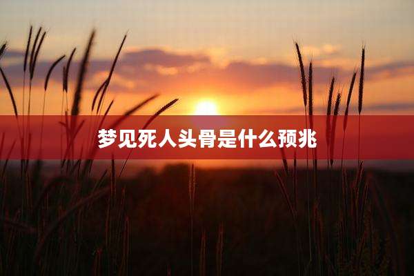 梦见死人头骨是什么预兆
