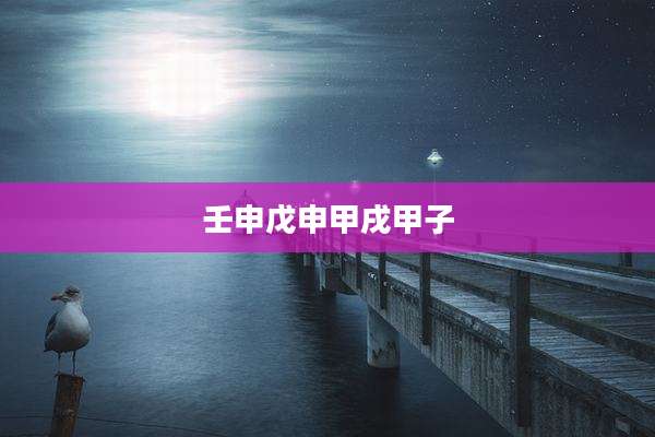 壬申戊申甲戌甲子