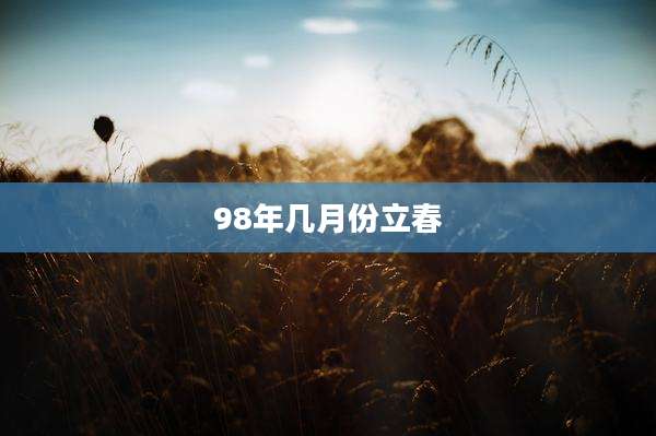 98年几月份立春