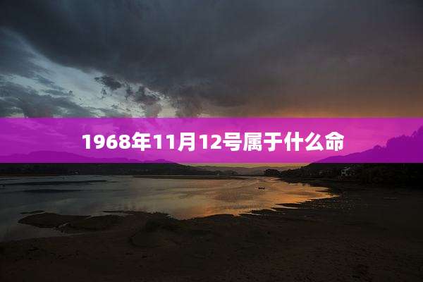1968年11月12号属于什么命