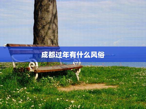 成都过年有什么风俗