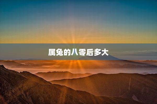 属兔的八零后多大