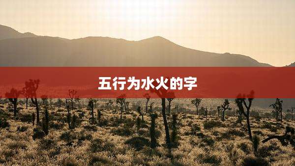 五行为水火的字
