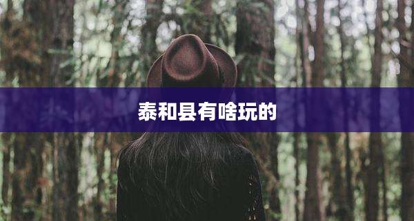 泰和县有啥玩的