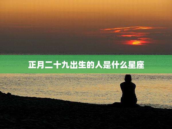 正月二十九出生的人是什么星座