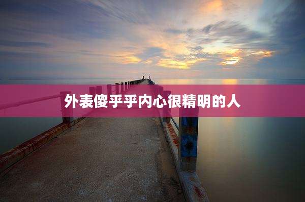 外表傻乎乎内心很精明的人