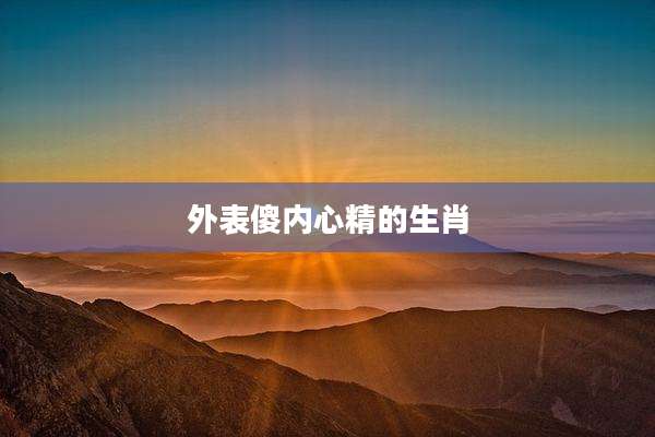 外表傻内心精的生肖