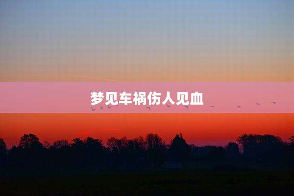 梦见车祸伤人见血