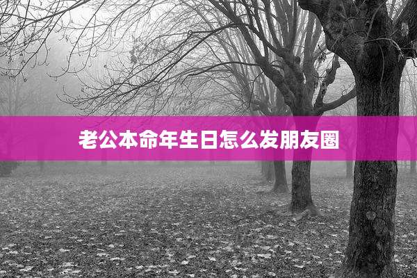 老公本命年生日怎么发朋友圈