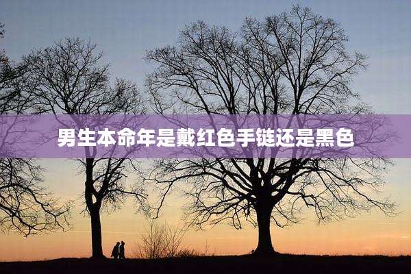 男生本命年是戴红色手链还是黑色