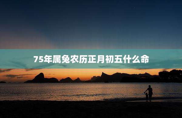 75年属兔农历正月初五什么命
