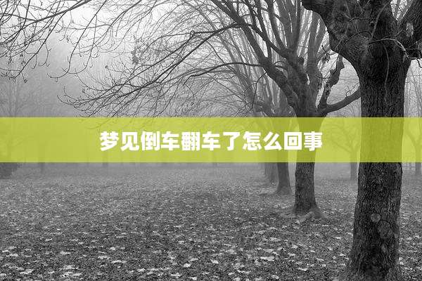 梦见倒车翻车了怎么回事