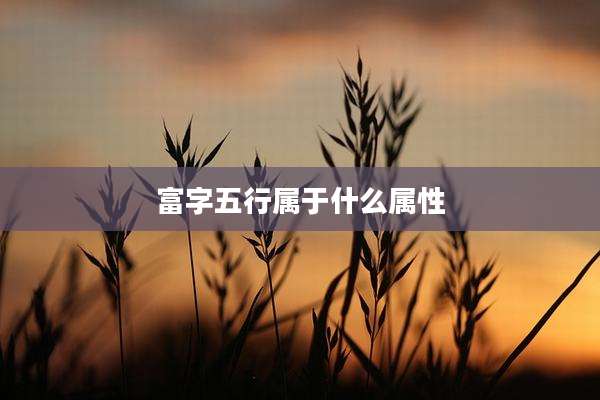 富字五行属于什么属性