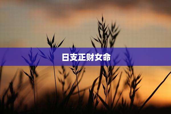 日支正财女命