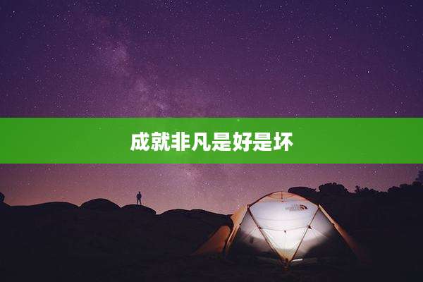 成就非凡是好是坏