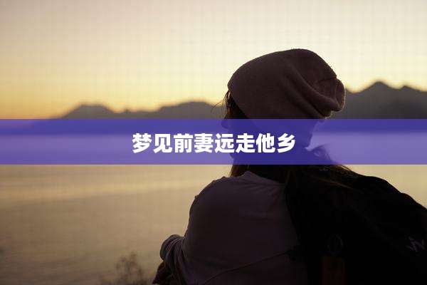 梦见前妻远走他乡