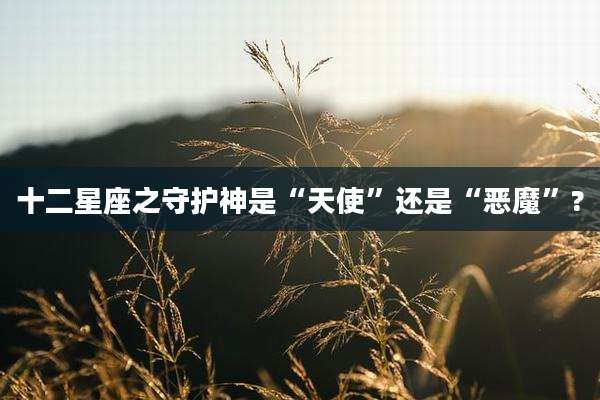 十二星座之守护神是“天使”还是“恶魔”?