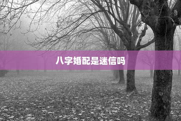 八字婚配是迷信吗