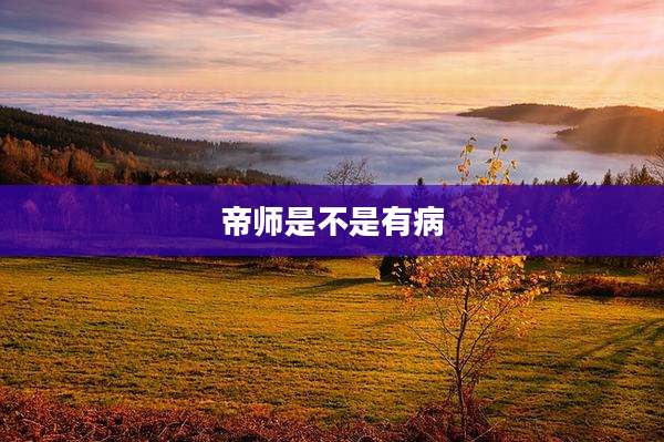 帝师是不是有病