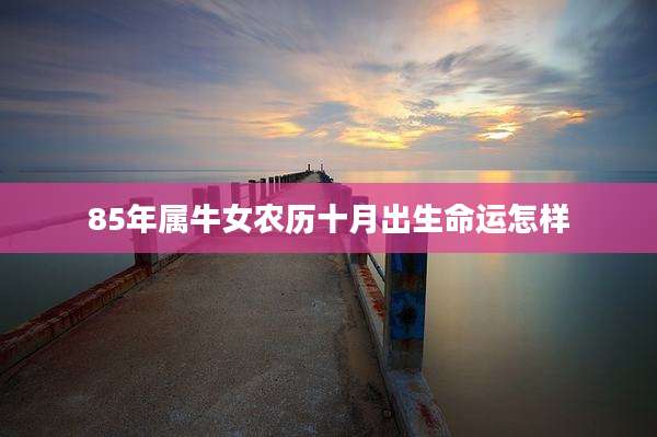 85年属牛女农历十月出生命运怎样
