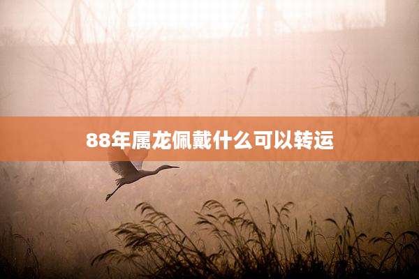 88年属龙佩戴什么可以转运