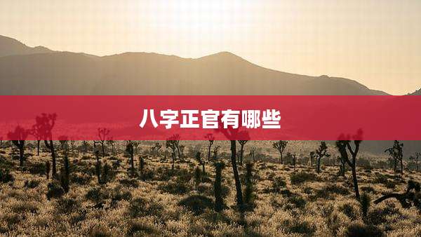 八字正官有哪些