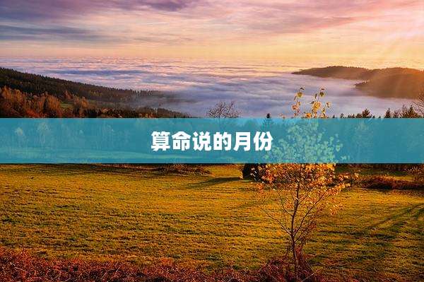算命说的月份