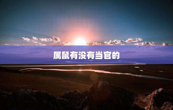 属鼠有没有当官的