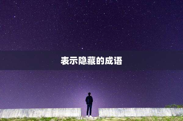 表示隐藏的成语