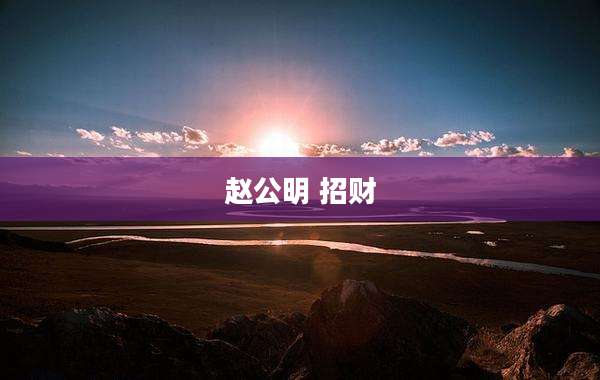 赵公明 招财