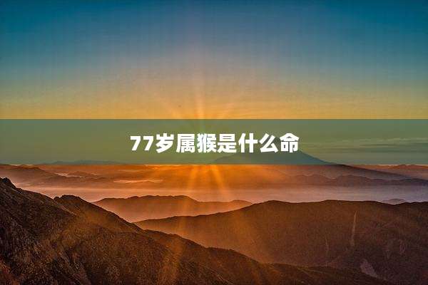 77岁属猴是什么命