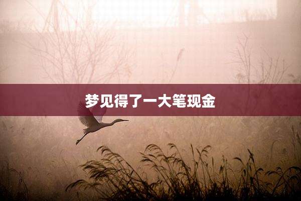 梦见得了一大笔现金