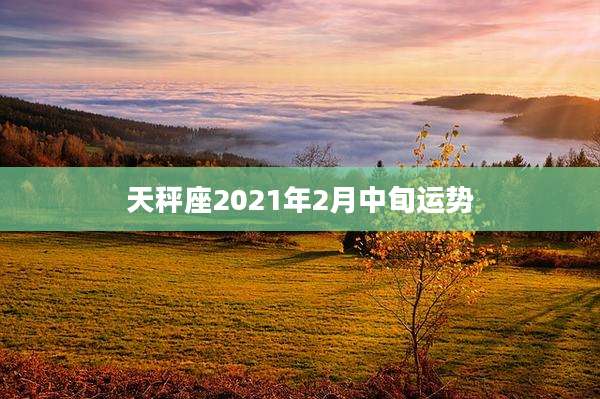 天秤座2021年2月中旬运势