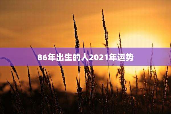 86年出生的人2021年运势