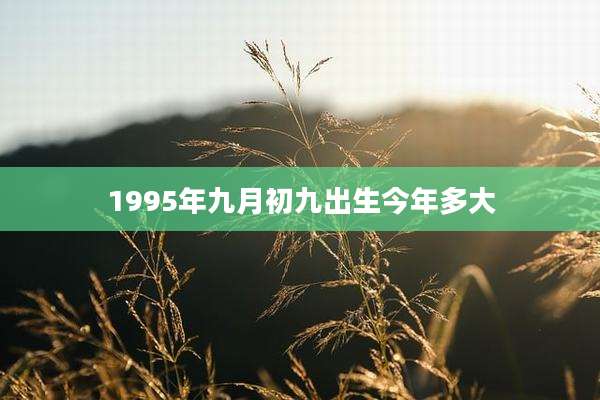 1995年九月初九出生今年多大
