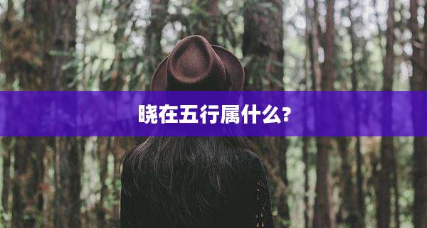 晓在五行属什么?