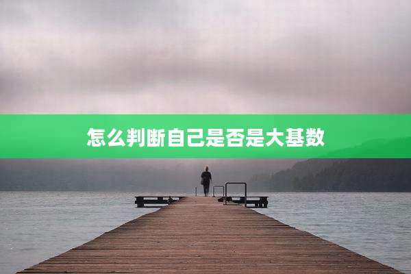 怎么判断自己是否是大基数