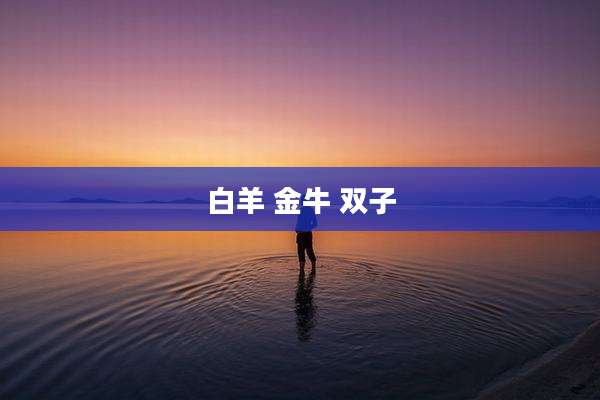 白羊 金牛 双子
