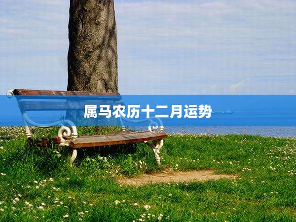 属马农历十二月运势