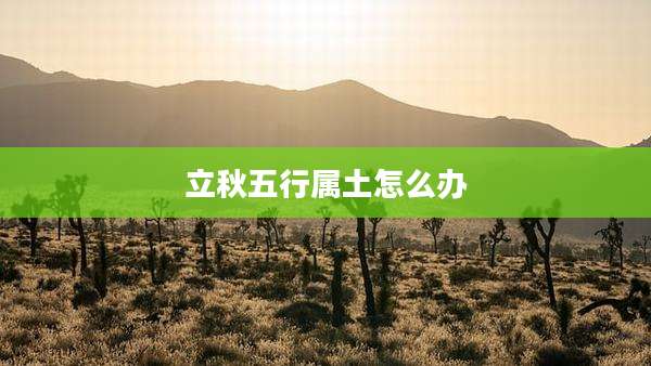 立秋五行属土怎么办